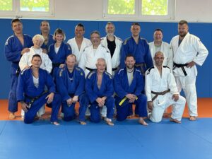 Die Judoka aus Magdeburg, Halle, Berlin und Braunschweig beim Abschlussfoto